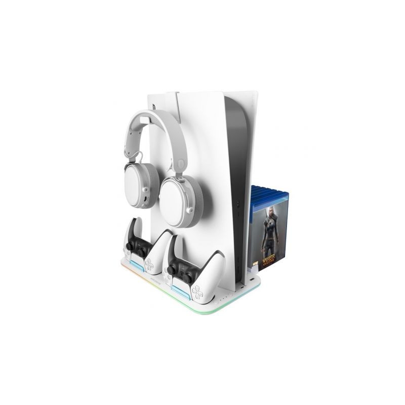 Soporte Multifunción RGB para PS5 Mars Gaming MPS5-B2/ Blanc | APLIUM