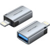 Adaptador OTG USB Vention CUCH0/ USB Hembra - Lightning Mach | APLIUM