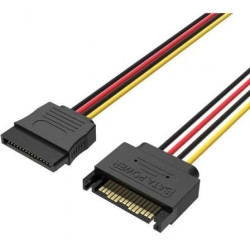 Sata 15P Power Extension Cable 0.3M Black | APLIUM