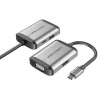 Dockingstation 4IN1 Usb-c To Hd MI/VGA/USB3.0/PD 0.15M Gray | APLIUM