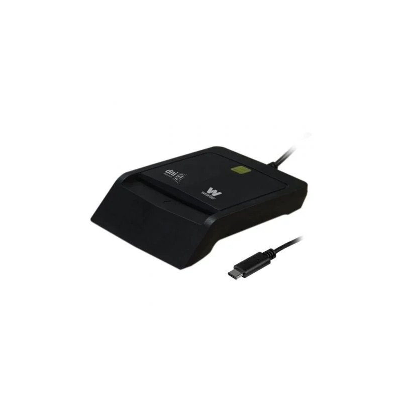 Lector de DNI y Tarjetas Woxter PE26-200/ USB Tipo-C/ Negro | APLIUM