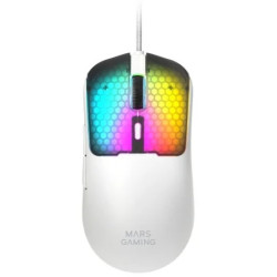 Ratón Gaming Mars Gaming MM-Viper/ Hasta 12800 DPI/ Blanco | APLIUM