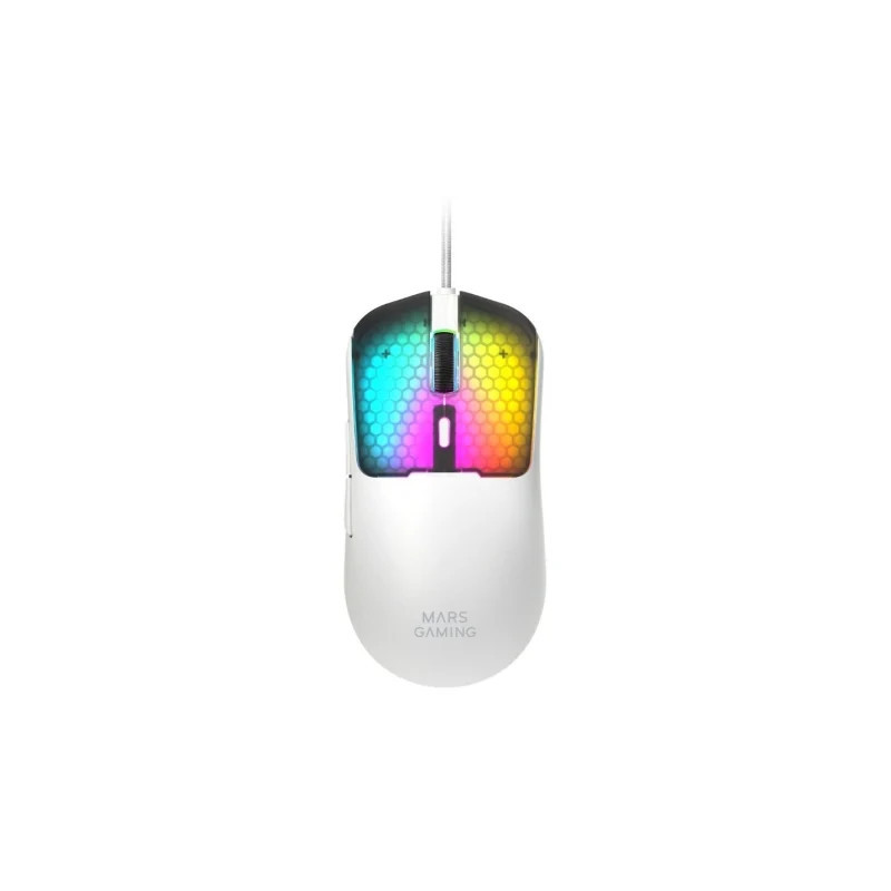 Ratón Gaming Mars Gaming MM-Viper/ Hasta 12800 DPI/ Blanco | APLIUM