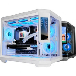Caja Gaming Minitorre Mars Gaming MC-3TCORELCDM/ Blanca | APLIUM