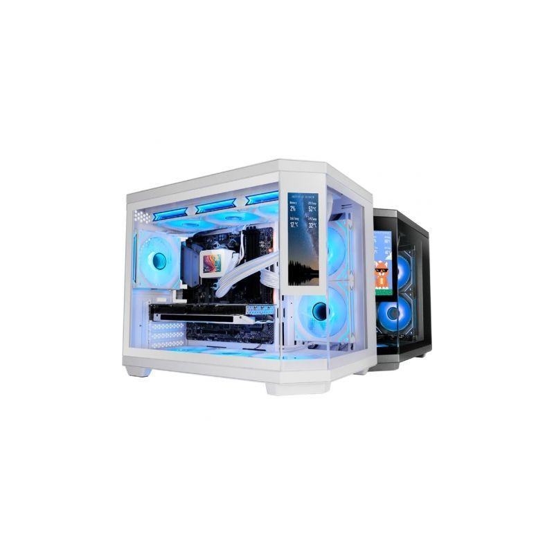 Caja Gaming Minitorre Mars Gaming MC-3TCORELCDM/ Blanca | APLIUM