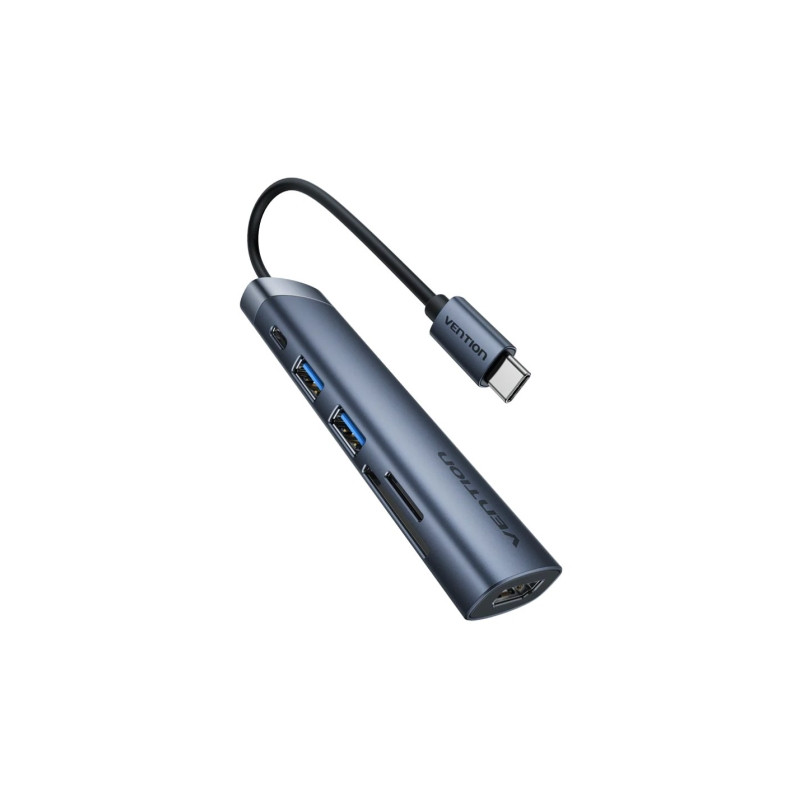 Docking USB Tipo-C Vention THJHB/ 1xHDMI 4K/ 2xUSB/ 1xUSB Ti | APLIUM