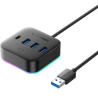 Hub USB 3.0 Vention CHZBD/ 3xUSB/ 1xUSB Tipo-C/ 1xUSB Tipo-C | APLIUM