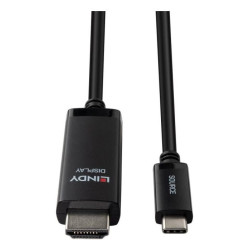 Lindy 43433 - 1m USB Type C to HDMI 8K60 | APLIUM