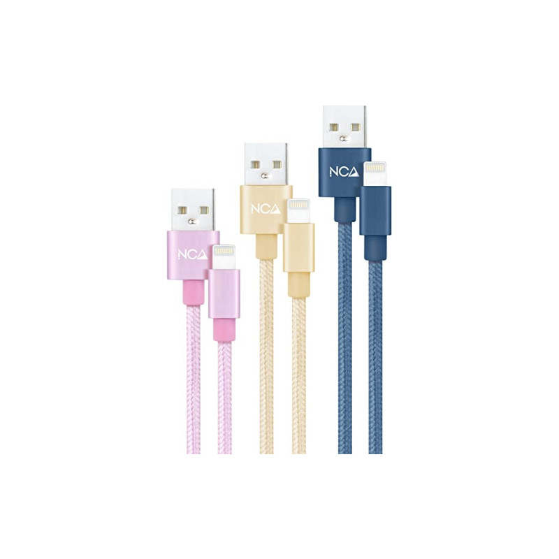 Nanocable 3 Cables Lightning A USB 2.0, LIGHTNING/M-USB A/M, | APLIUM