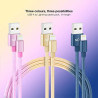 Nanocable 3 Cables Lightning A USB 2.0, LIGHTNING/M-USB A/M, | APLIUM