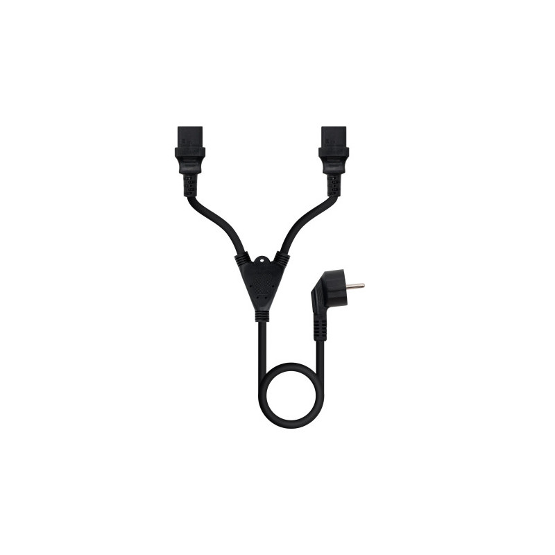 Nanocable Cable de Alimentación CEE7/M a 2xC13/H, Negro, 1.8 | APLIUM