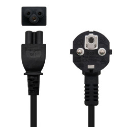 Nanocable Cable de Alimentación Trébol, CEE7 acodado/M-C5/H, | APLIUM
