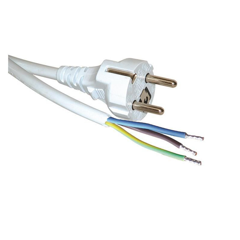 Power Cable White 5 M Cee7/7