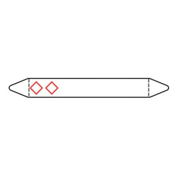 Pre-cut Pipe Marker Rolls White With Pictogram 26 X 250 Mm - | APLIUM