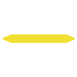 Pre-cut Pipe Marker Rolls Yellow / Gas Without Pictogram 1 | APLIUM
