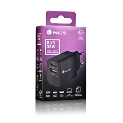 NGS BUD 33W Universal Negro Corriente alterna Carga rápida I | APLIUM