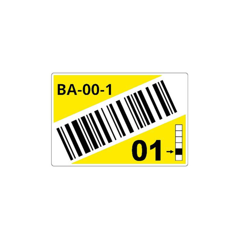 Roll Of Pre-cut Labels For Racks And Pallets 75 X 110 Mm Ye | APLIUM