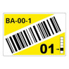 Roll Of Pre-cut Labels For Racks And Pallets 75 X 110 Mm Ye | APLIUM