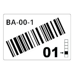 Roll Of Pre-cut Labels For Racks And Pallets 90 X 110 Mm Wh | APLIUM