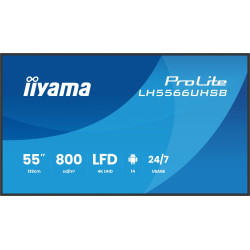 Monitor Iiyama 55" , UHD IPS Panel, Haze 1%, 800CD/M, Horiz | APLIUM