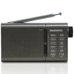 Radio Portátil Daewoo DW1035/ a Pilas/ Gris Oscuro | APLIUM