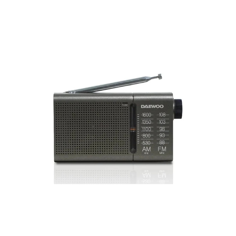 Radio Portátil Daewoo DW1035/ a Pilas/ Gris Oscuro | APLIUM
