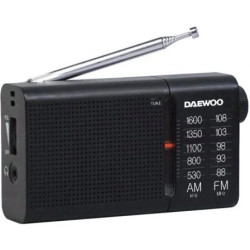 Radio Portátil Daewoo DW1119/ Negra | APLIUM