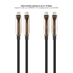 Nanocable Cable USB 3.2 Gen2x1 AOC, 60W 3A PD 10Gbps 8K@60Hz | APLIUM