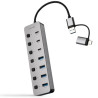 Hub USB + USB Tipo-C Nanocable 10.16.4510/ 4xUSB/ 3xUSB Tipo | APLIUM