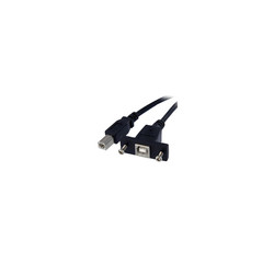 3 ft Panel Mount USB Cable B to B - F/M