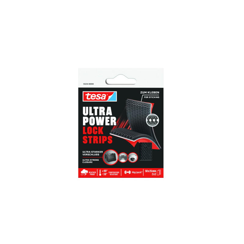 Caja Tiras Adhesivas Cierre Seta Ultra Power Lock 4KG 2 Pare | APLIUM
