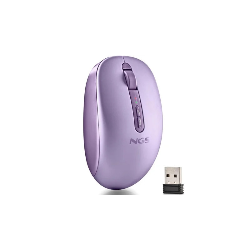 Ratón Ergonómico Inalámbrico NGS Fog Dual FOGDUALPURPLE Sile | APLIUM