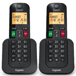 Teléfono Inalámbrico Gigaset Elemental 400 DUO/ Negro | APLIUM