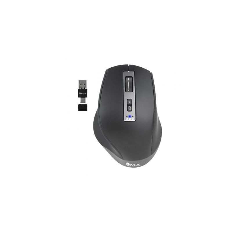 Ratón Ergonómico Inalámbrico NGS BLUR-RB/ Batería recargable | APLIUM