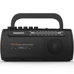 Radio Cassete Daewoo DW1108/ con Cable/ a Pilas/ Negra | APLIUM