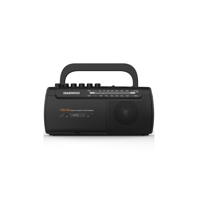 Radio Cassete Daewoo DW1108/ con Cable/ a Pilas/ Negra | APLIUM