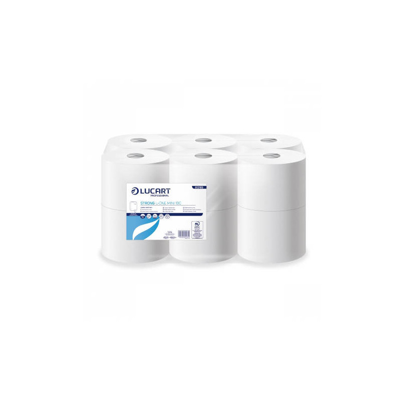 Paquete 12 Rollos Higienico Industrial Strong L-one Mini Luc | APLIUM