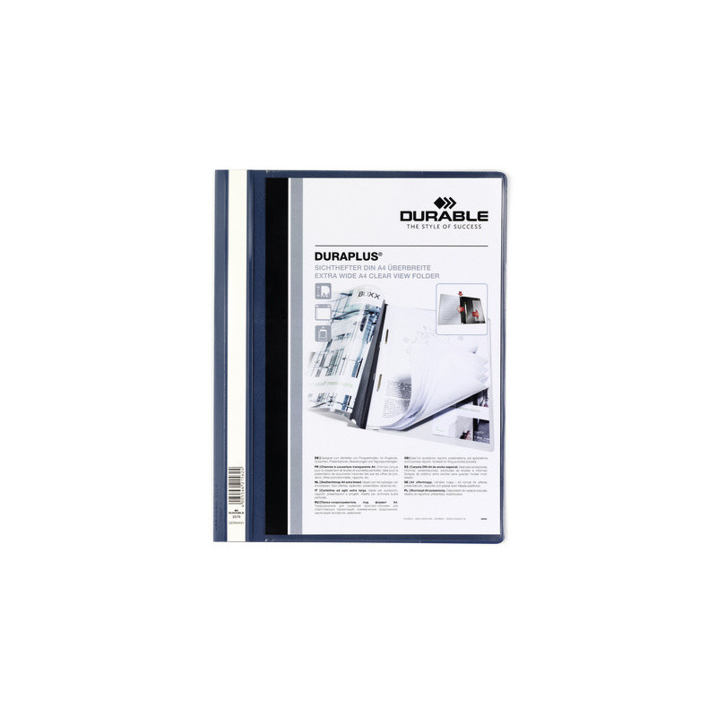 Dossier Fastener Duraplus A4 Pvc Azul Oscuro Durable 2579-07 | APLIUM