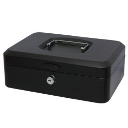 Caja Caudales Con Bandeja Y Cierre Tamaño Grande 25X9X17 Cm. | APLIUM