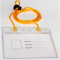 Caja 50 Fundas Identificacion Pvc Apaisado 70X105MM Con Cord | APLIUM