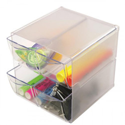 Organizador Modular Con Cuatro Cajones De 16,5X7X7 Transpare | APLIUM