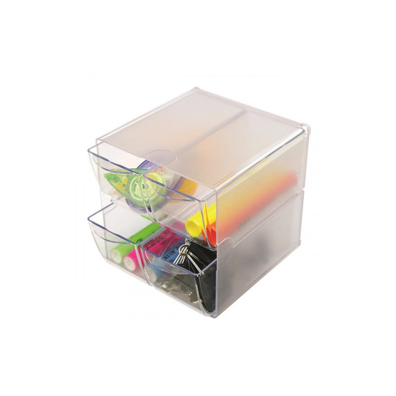 Organizador Modular Con Cuatro Cajones De 16,5X7X7 Transpare | APLIUM