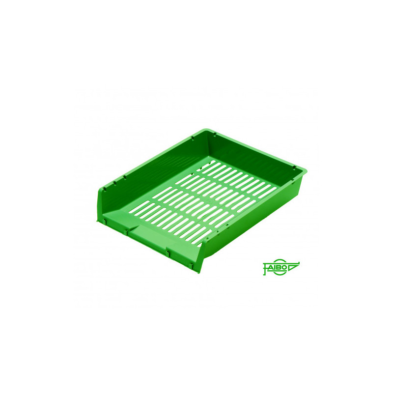 Bandeja Apilable De Plastico 340X275X65 Mm. Color Verde Faib | APLIUM