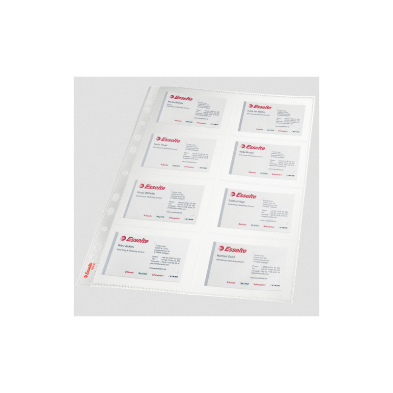 Bolsa 10 Fundas Tarjetas Visitas Multitaladro Pvc Formato A4 | APLIUM