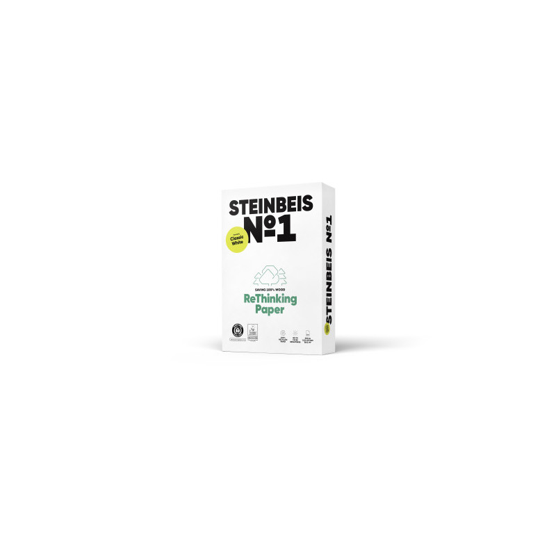 Paquete 500H Papel Reciclado 80GR A3 Classic White Nº1 ISO70 | APLIUM