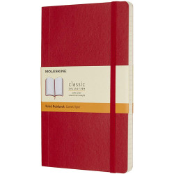 Libreta Clasica Tapa Blanda Rojo Escarlata L (13X21CM) Rayad | APLIUM