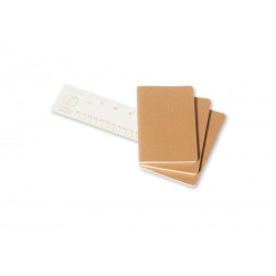 Set De 3 Libretas Cahier Marrón Kraft P (9X14CM) Rayas Moles | APLIUM