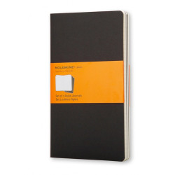 Set De 3 Libretas Cahier Negras P (9X14CM) Rayas Moleskine Q | APLIUM