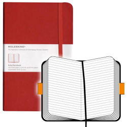 Libreta Clasica Tapa Dura Roja L (13X21CM) Rayada Moleskine | APLIUM