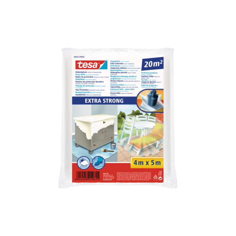 Lona Protectora Plastico 20M2 Extra Fuerte Tesa 56652-00002- | APLIUM